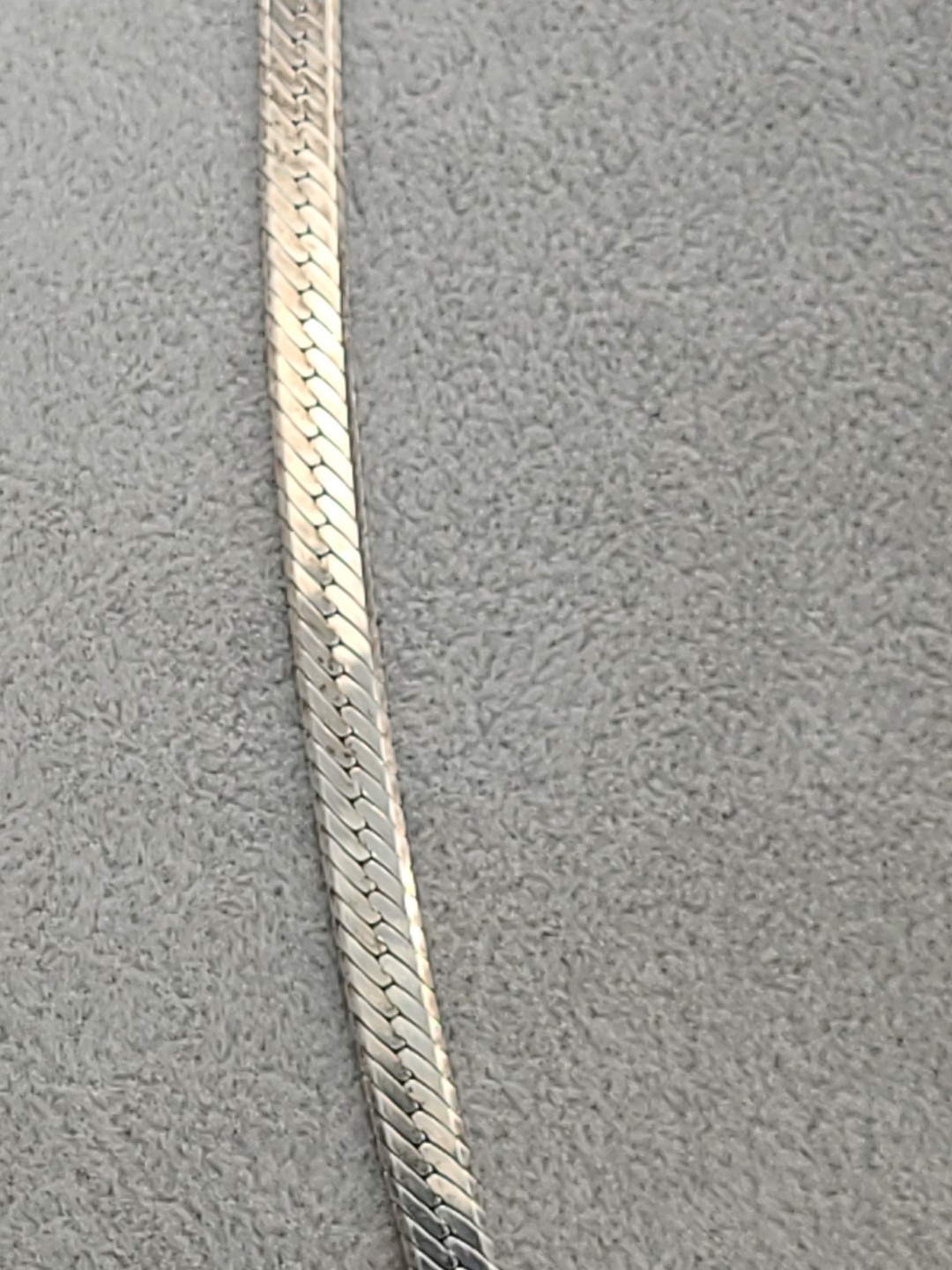 VTG Herringbone Chain Sterling Silver 24” 5.3mm 20.7g ONE KINK HARDLY VISIBLE