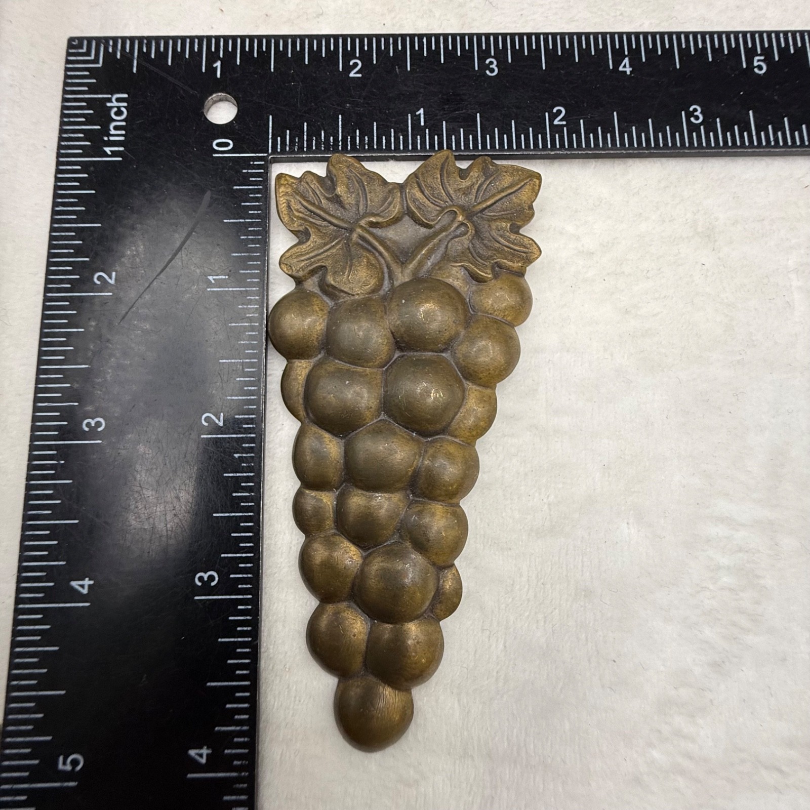 Vintage Brass Grape Cluster Brooch