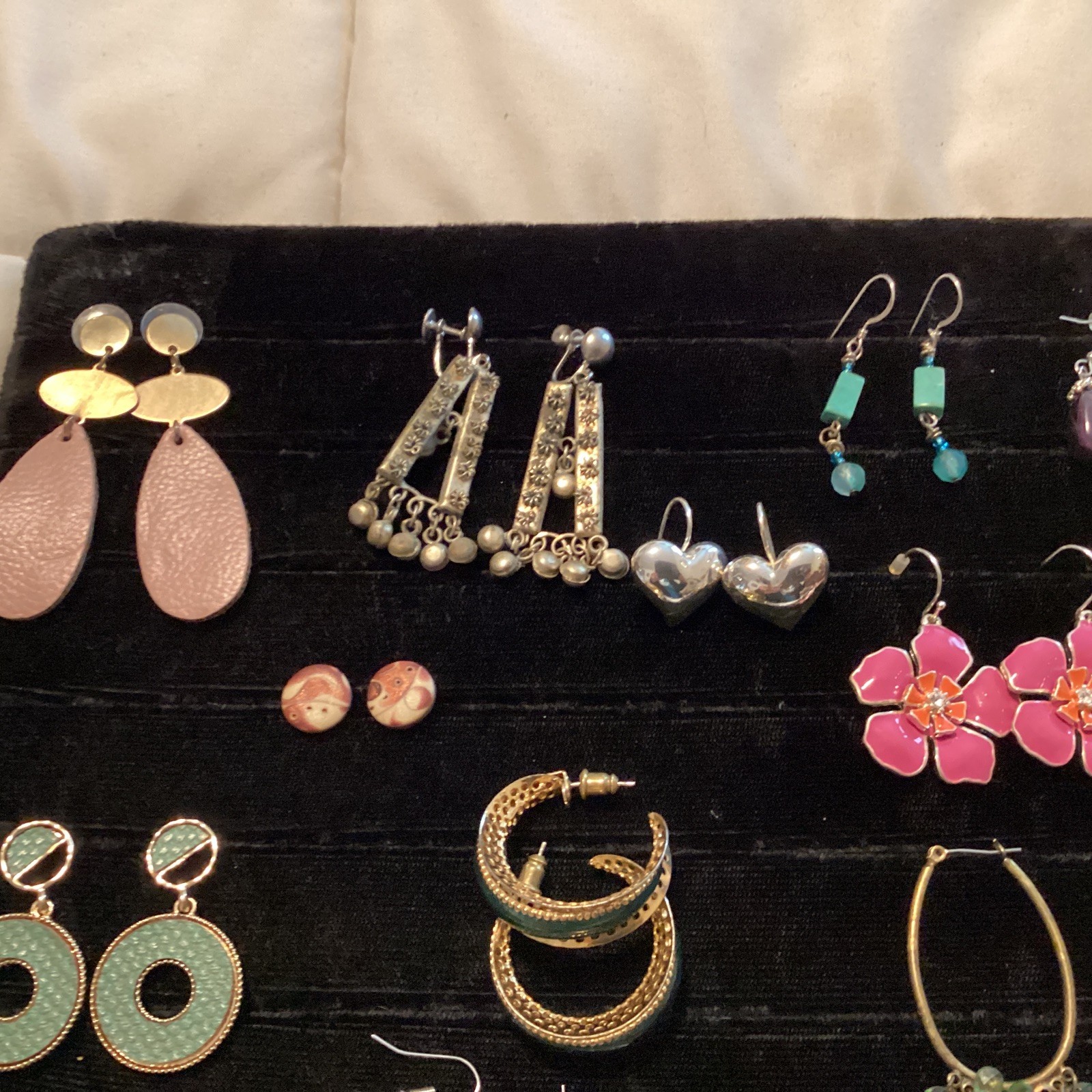 Lot 34 Pairs Vintage Earrings All Styles Some Signed Costume Jewelry