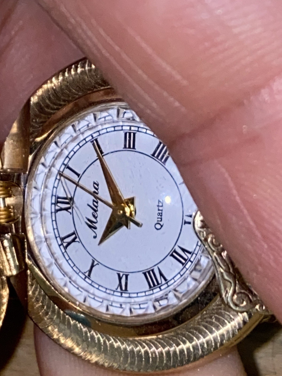 Vintage USSR Watch Melana AU with Speidel Goldfilled Chain Rare