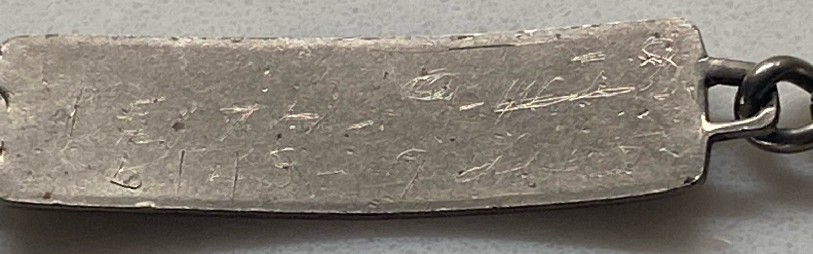 Vintage Stainless Steel ID Bracelet Sister Hook Clasp Engraving on It “FRANK”