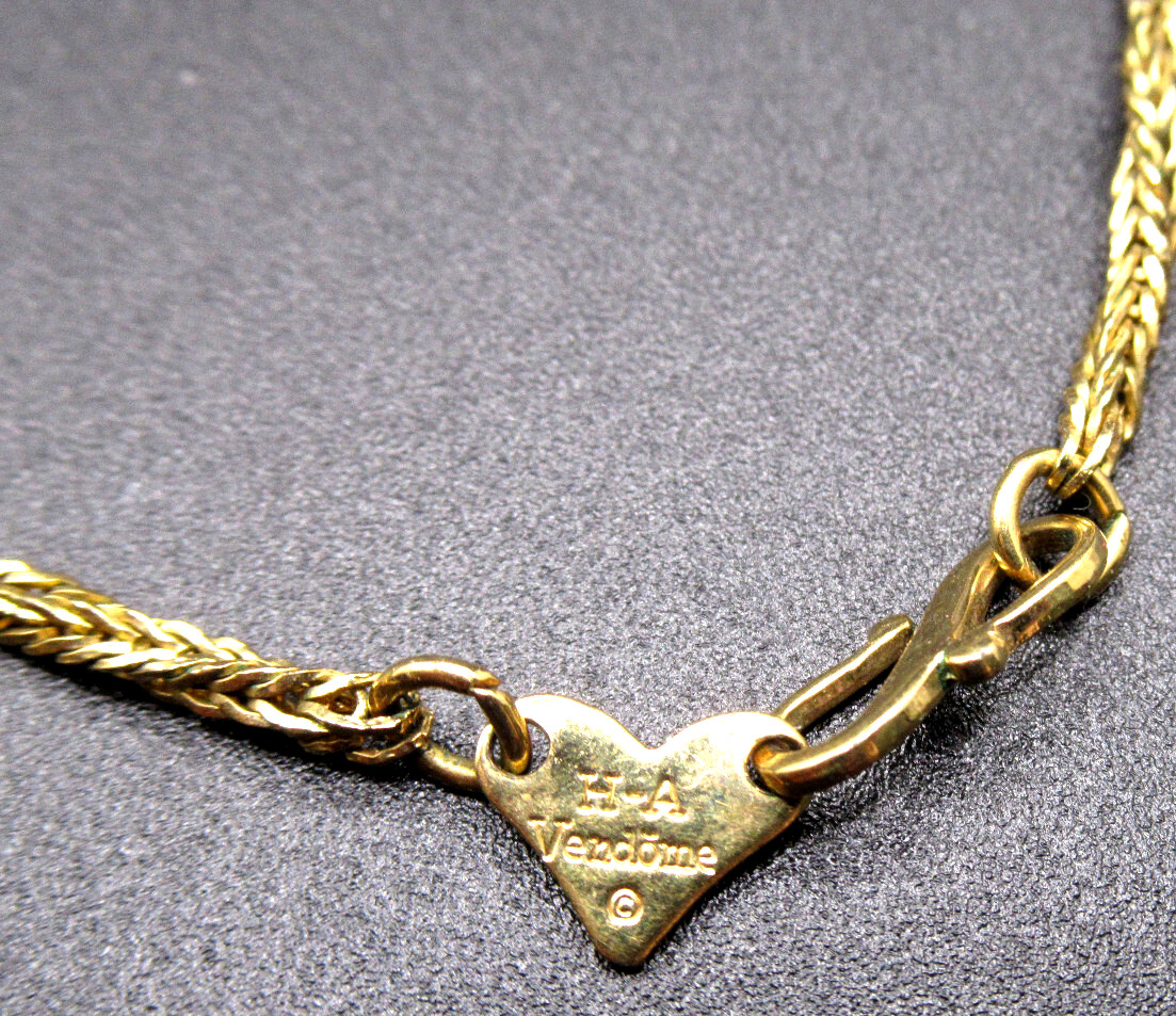 24″ H. A. Vendome Gold Tone Twisted Rope Necklace