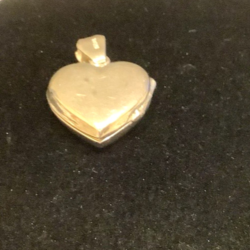 925 Sterling Silver LOCKET w/ Bail Vintage Engraved made ITALY