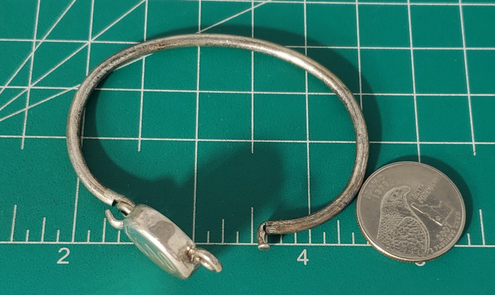 Vintage Sterling Silver Top Hook Sorority Bangle Bracelet Kappa Alpha Theta Lot