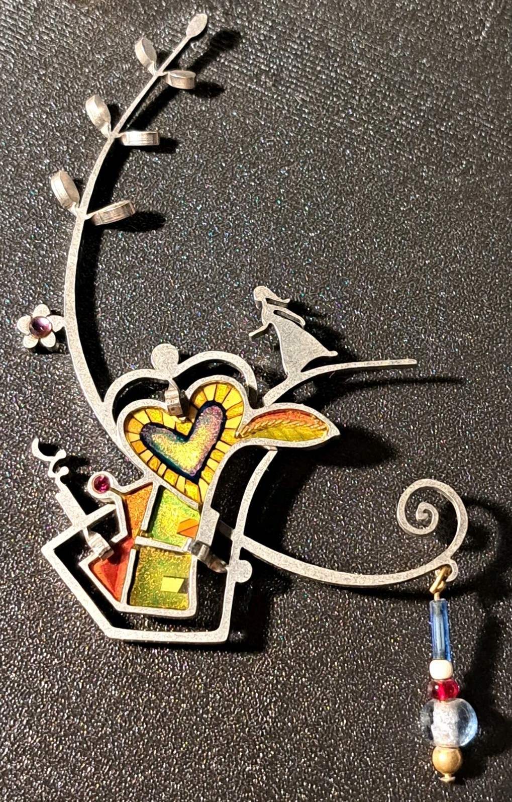 Vintage Large Seeka Whimsical Fantasy Art Brooch