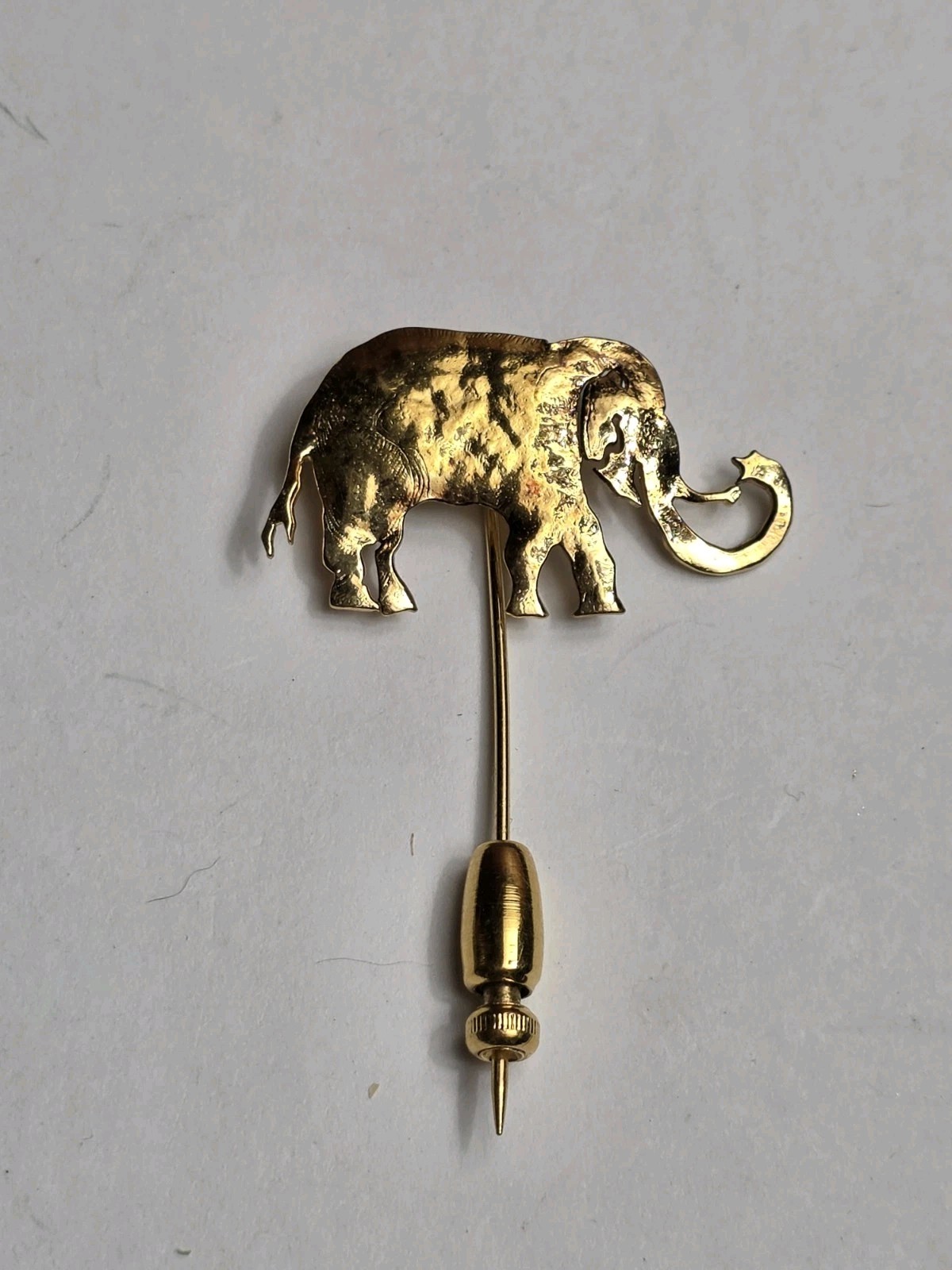 Sterling Gold Wash Elephant Stick pin