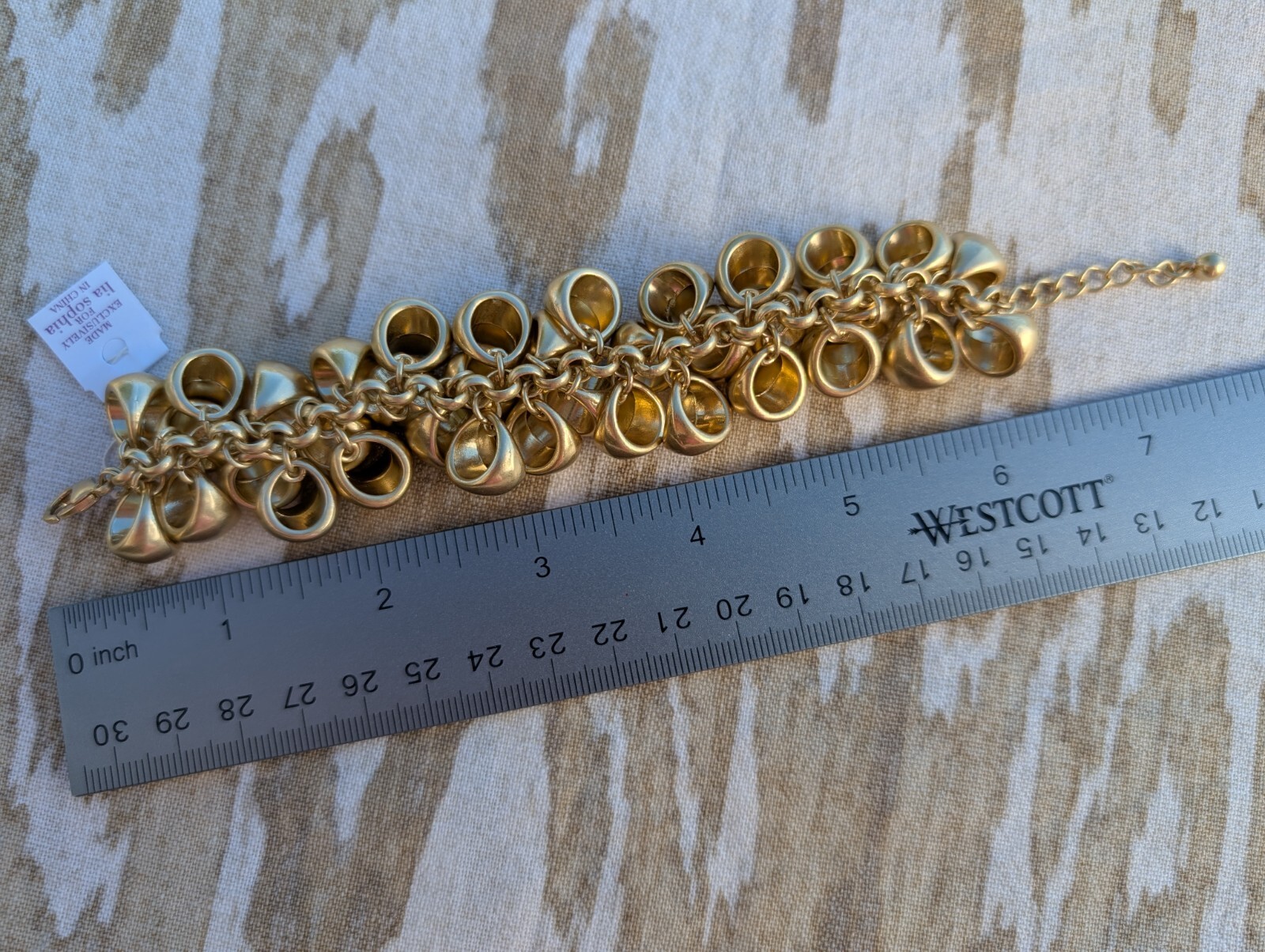Lia Sophia Cha Cha Cha Chunky Gold Tone Bracelet Heavy Retired Lobster Clasp NWT