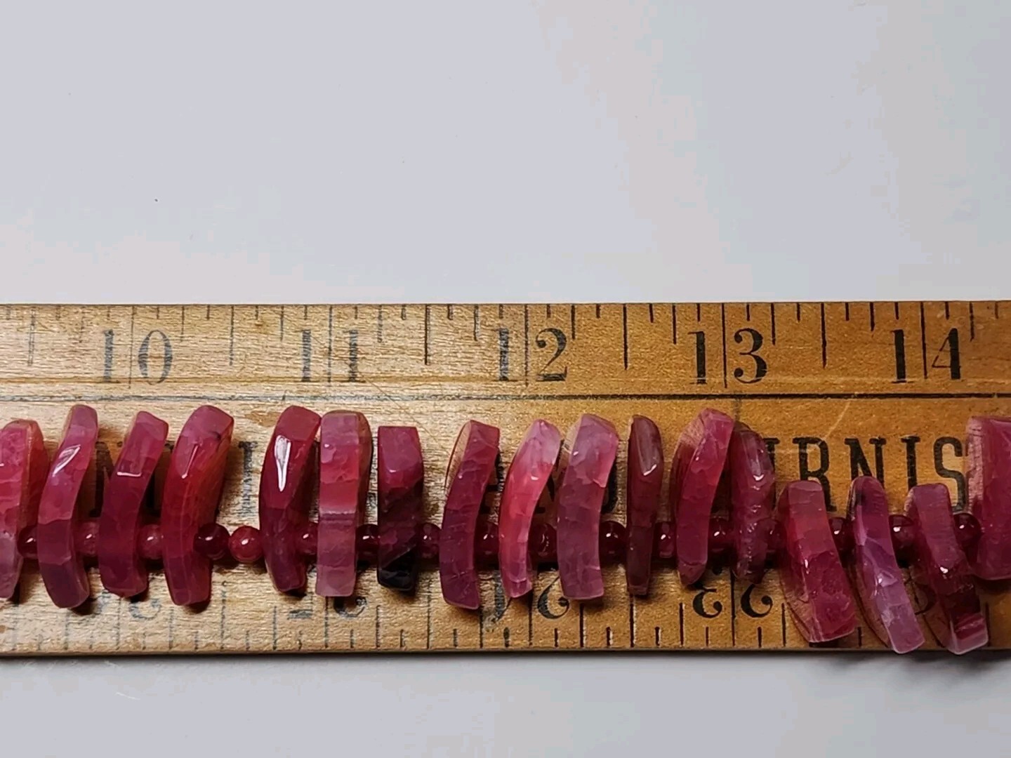 Gorgeous Pink Crackle Agate Stone .925 Clasp Statement Beaded Necklace 148g