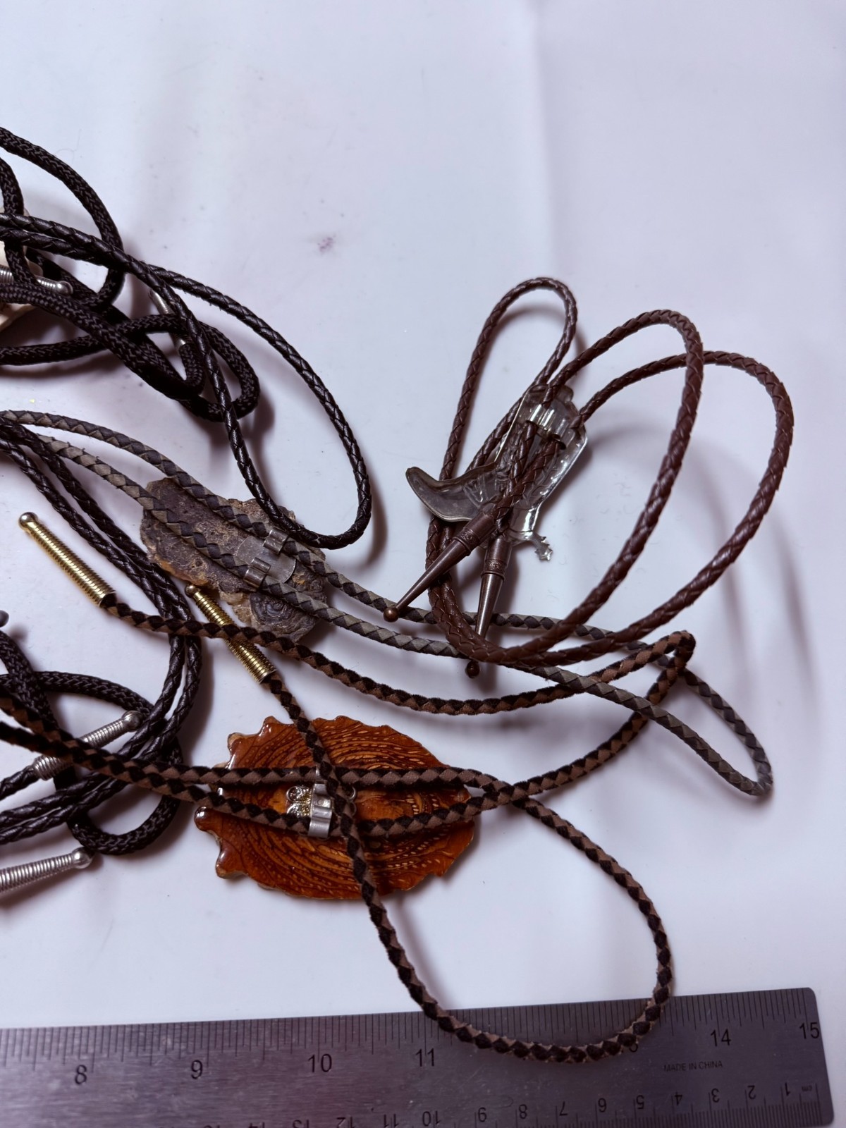 Collection Lot Amazing Variety Vintage and Modern Bolo Slides Bolo Ties – Y10