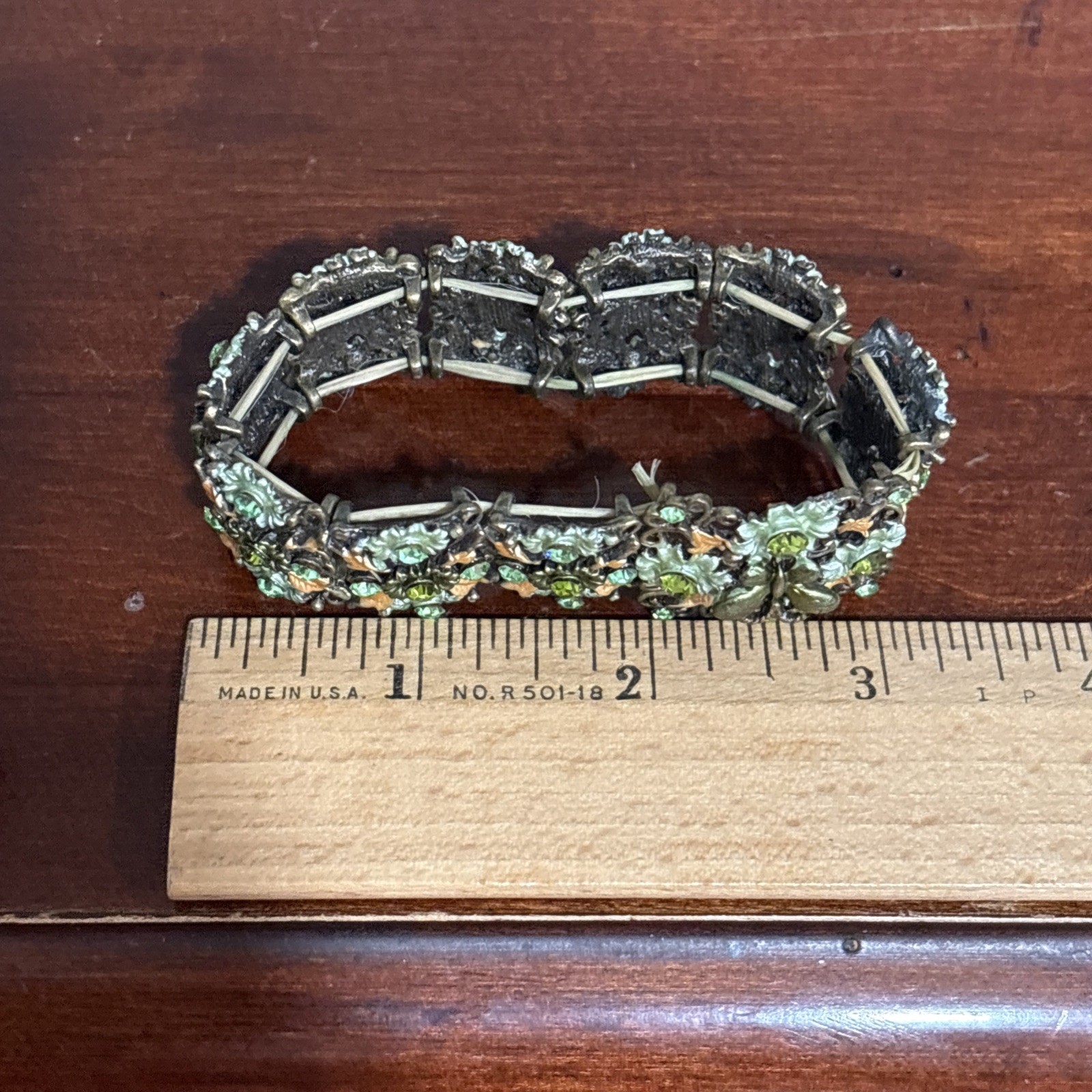 Vintage Victorian Revival Style Multi Link Butterfly Motif Costume Bracelet