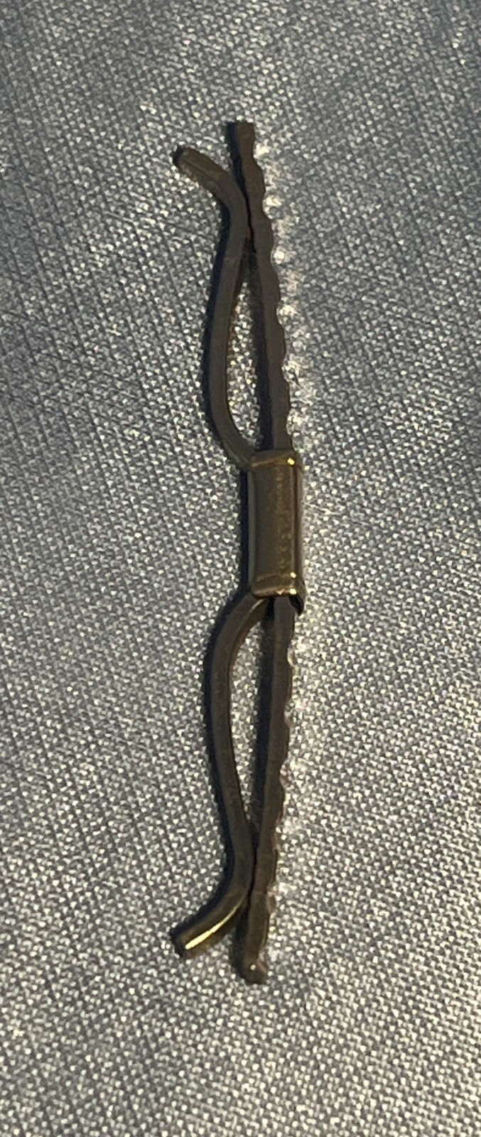 Vintage Hadley Fancy Collar Bar/Stay/Gold Plated Brass/Signed/USA/2 1/8 Inches