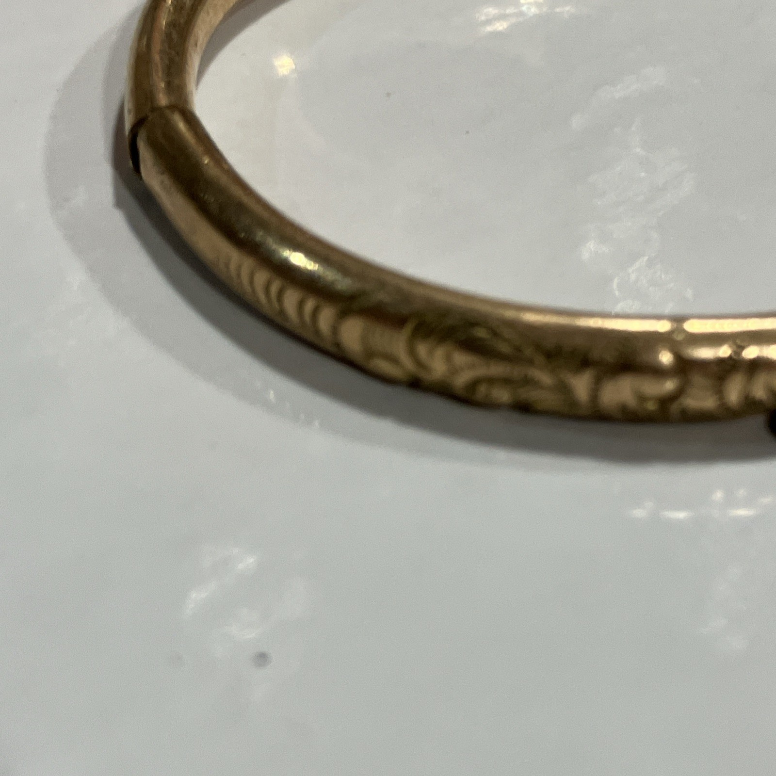 Antique Gold Filled Baby / Child Hinged Bangle Bracelet Unmarked From Estate