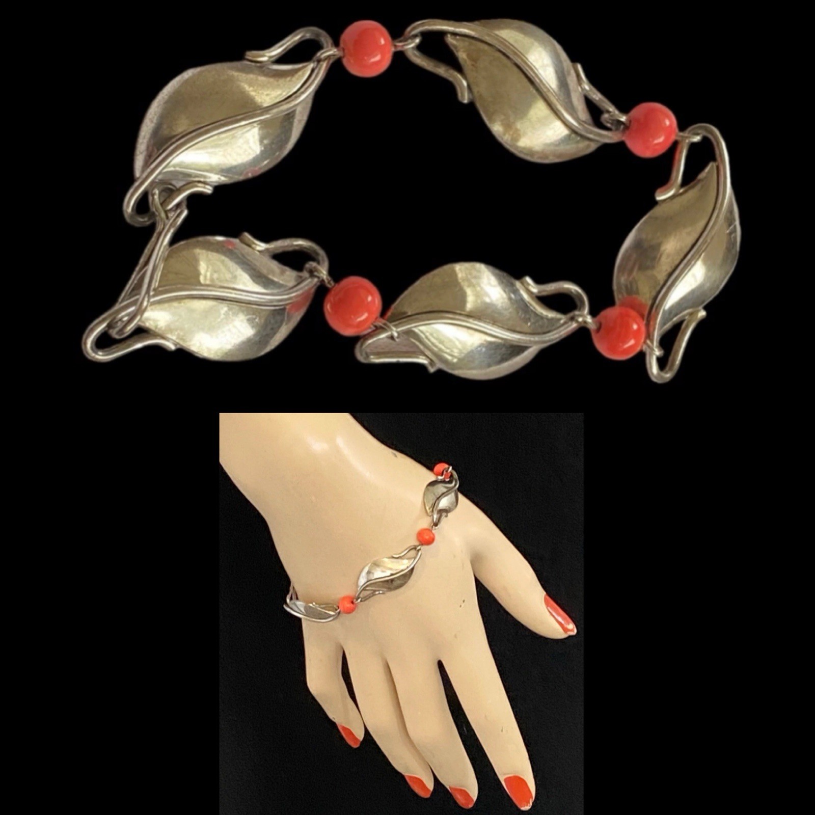 Vintage SIMMONS Sterling Silver MCM Art Deco Modernist Retro Bracelet