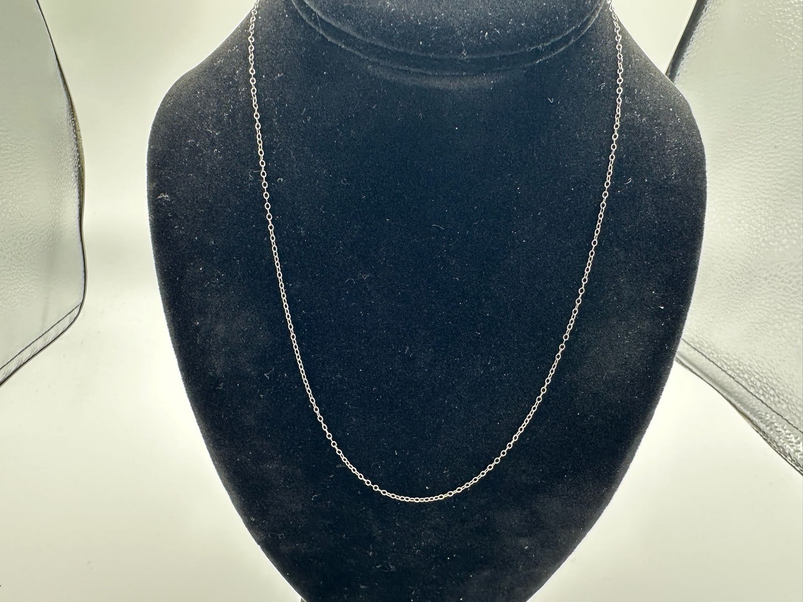 0.78g Vintage Sterling Silver 925 Delicate Oval Chain Necklace 18 in M
