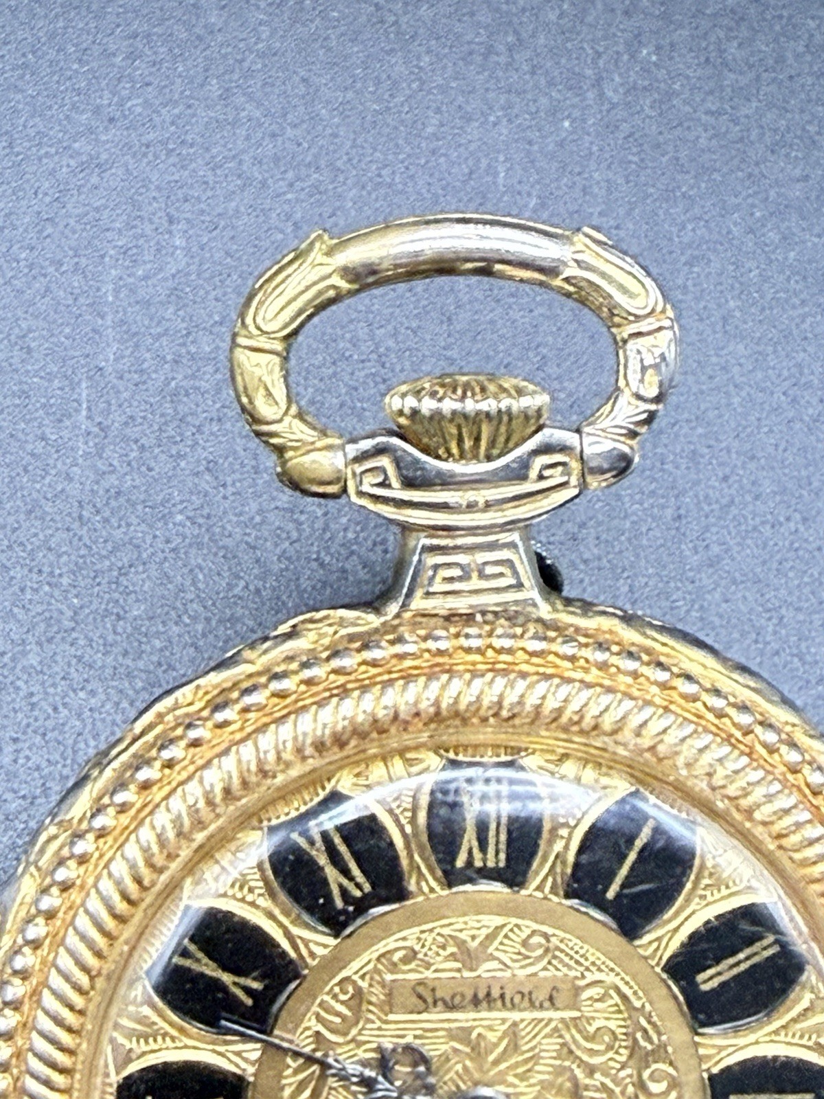 Sheffield Vintage Pocket/Pendant Watch Manual Wind Gold Tone