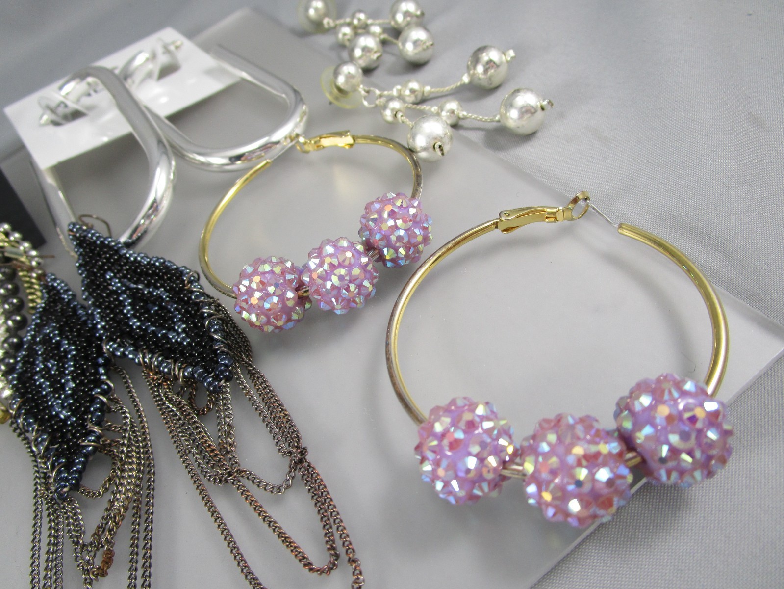 Vtg Mod Retro Multi Styles & Colors LOT 8 Post Pierced Earrings 175B