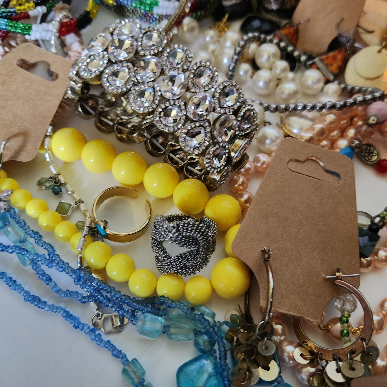 Vintage Estate All Wear Or Resale Huge Costume Jewelry Lot 82 Pcs 4lbs 9Oz