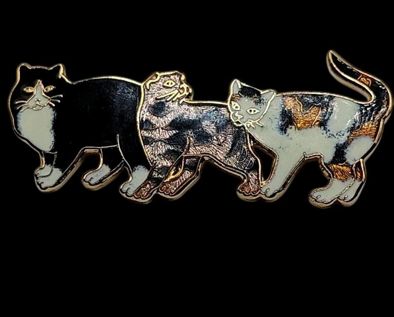 Cat Jewerly Lot 4 Kitty Pins Brooches Bracelet Sterling Silver Necklace