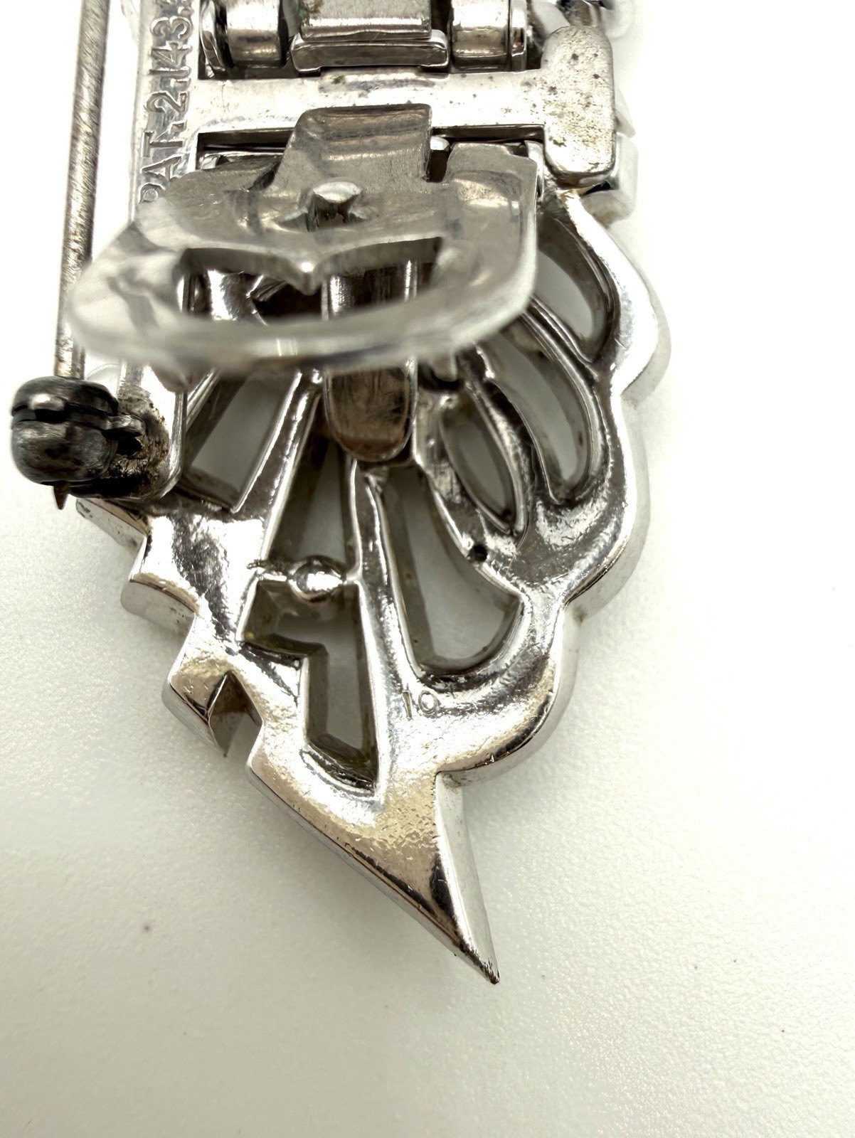 Vintage Art Deco /Retro–Deco Duette Coro Rhinestone Brooch/Pin– Patent 2143538