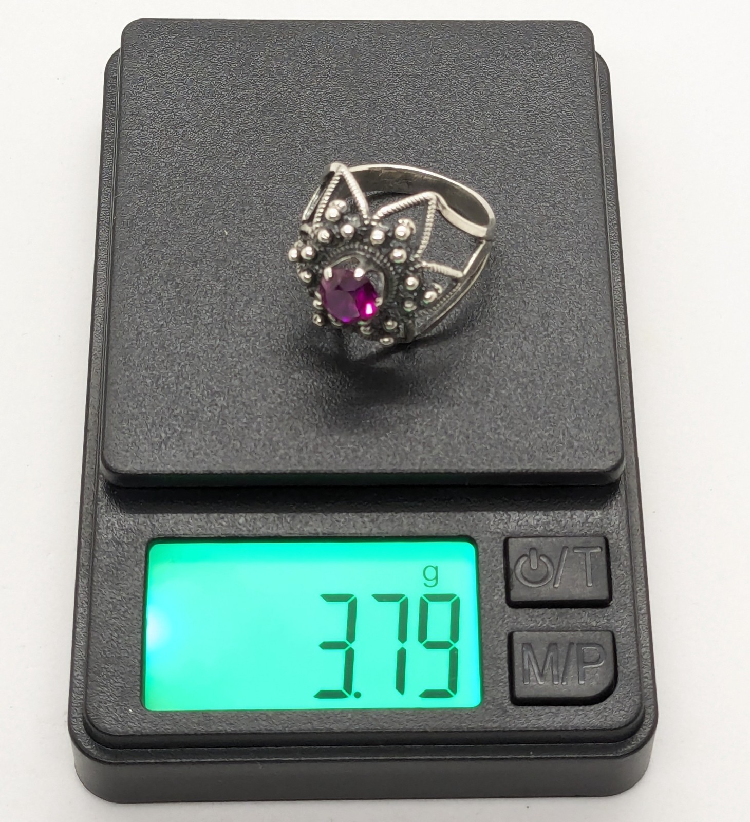Vintage Elegant Soviet RING Silver⭐875 stamp Star USSR-size: 6.25US (17mm)| UA#4