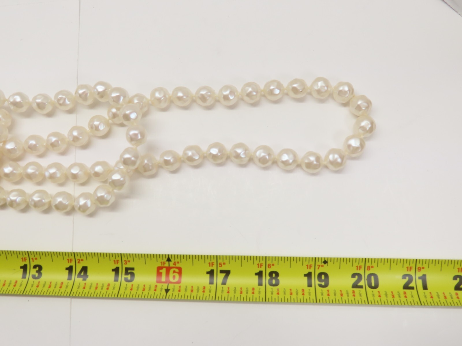 Vintage Beaded Necklace Lot Faux Pearl Ivory Gold Beaded Accents D2364
