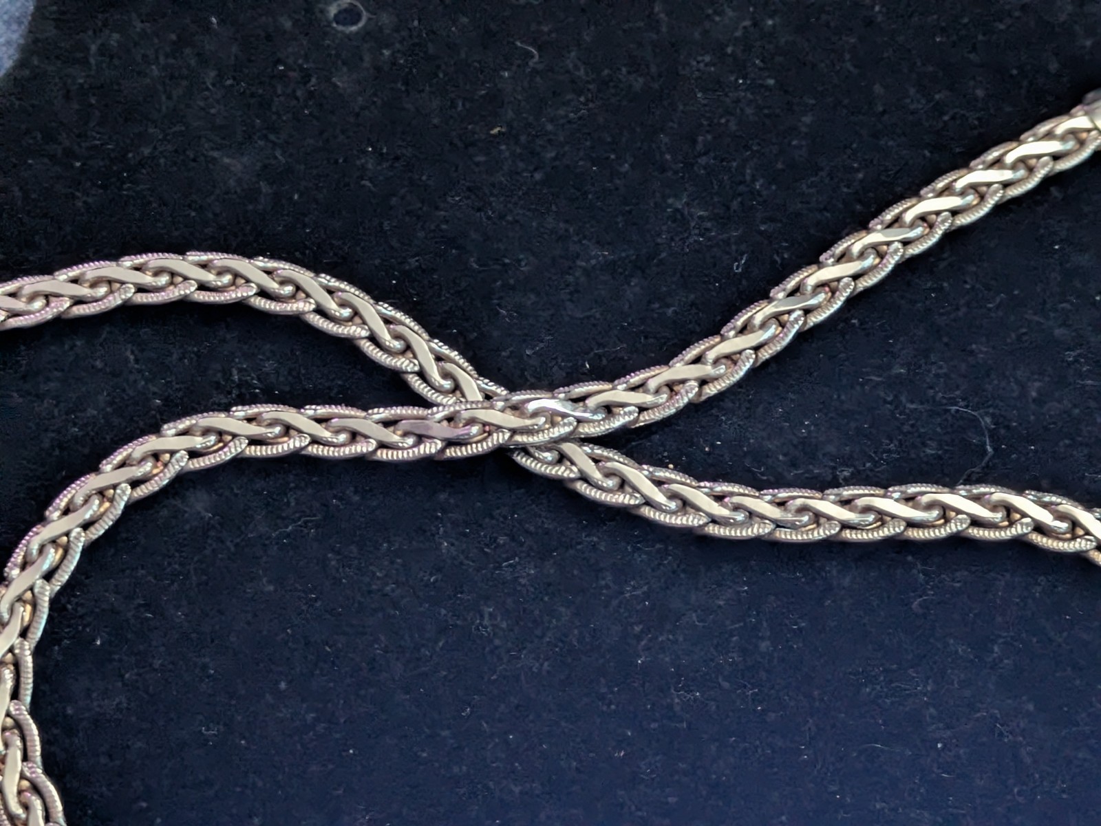 Heavy Vintage 14K Gold-Filled Woven Wheat Chain Necklace – 24 Inches, 49.07g