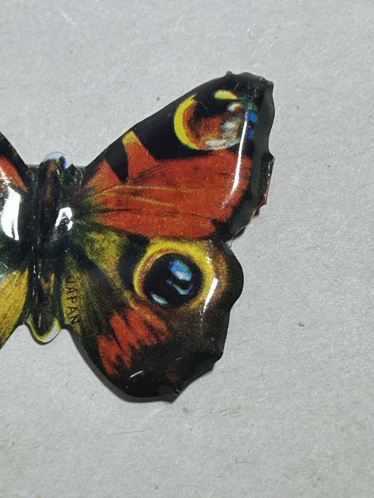 Vintage Butterfly Brooch Japanese Japan Metal Cut Tin Estate Jewelry Costume