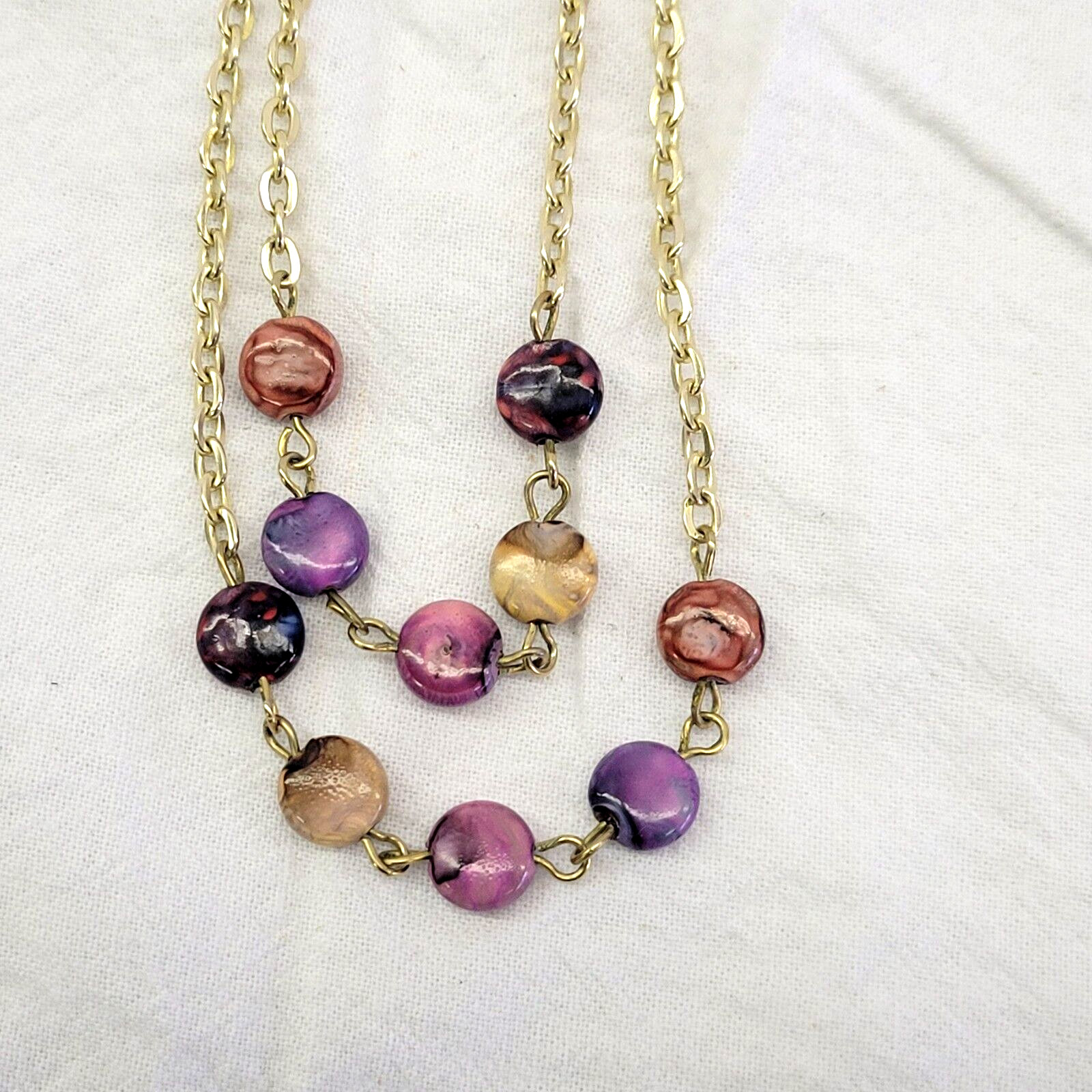 Vintage Bead Necklace – Women – 19″ – Multicolor