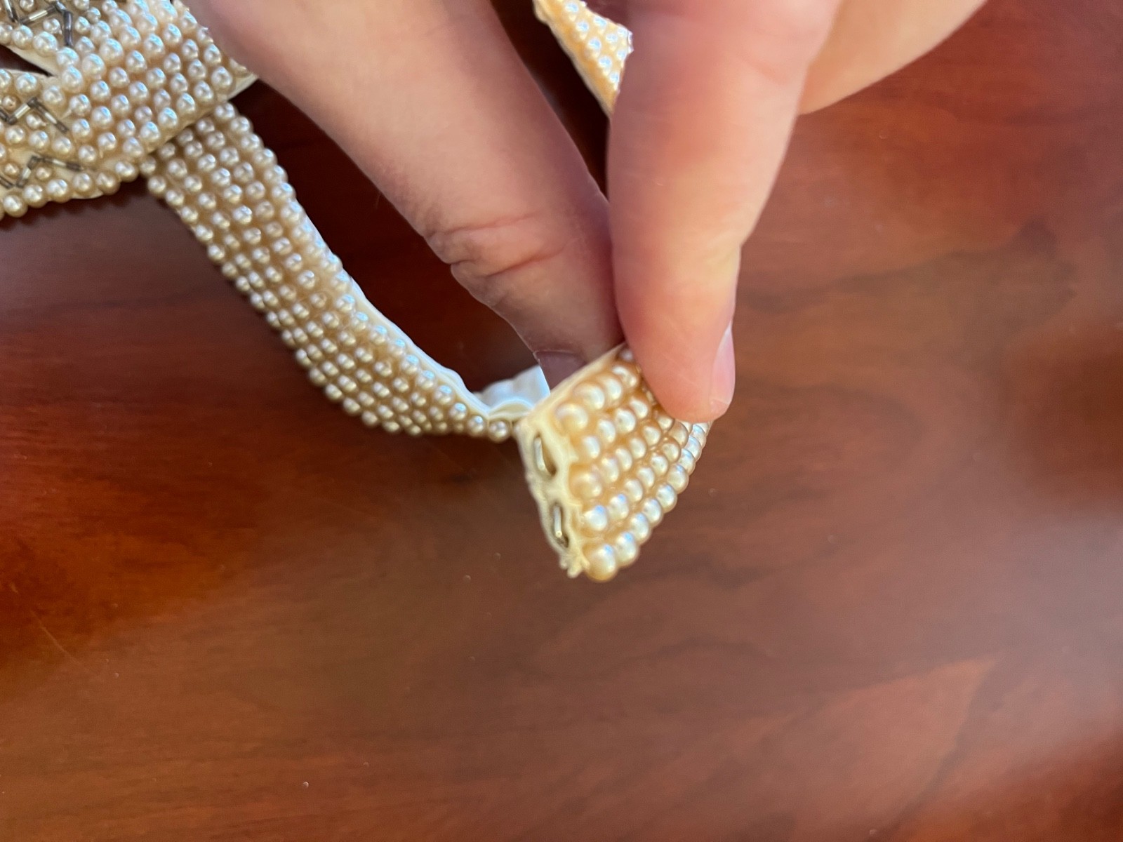 vintage 1930s- 1950s pearl & beaded choker. Excellent condition.