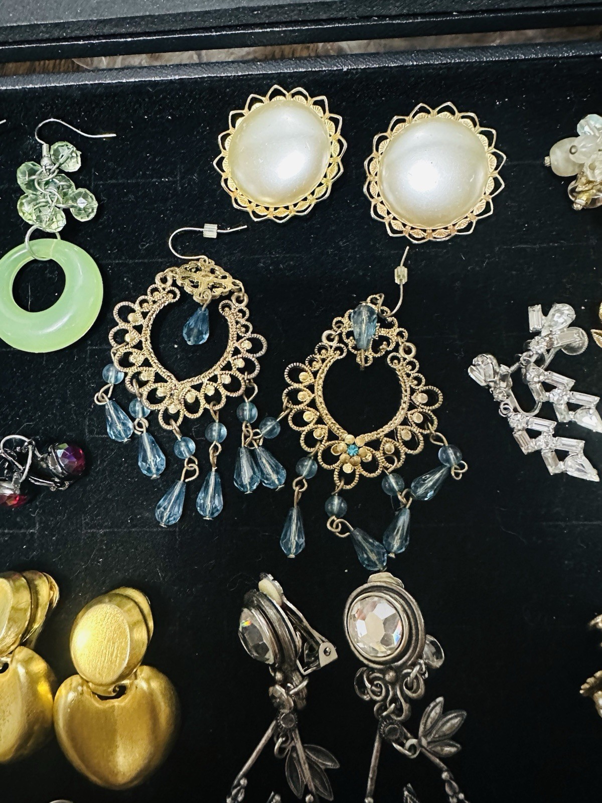 Lot Of 25 Pair Vintage Clip On, Pierced Earrings Some Signed