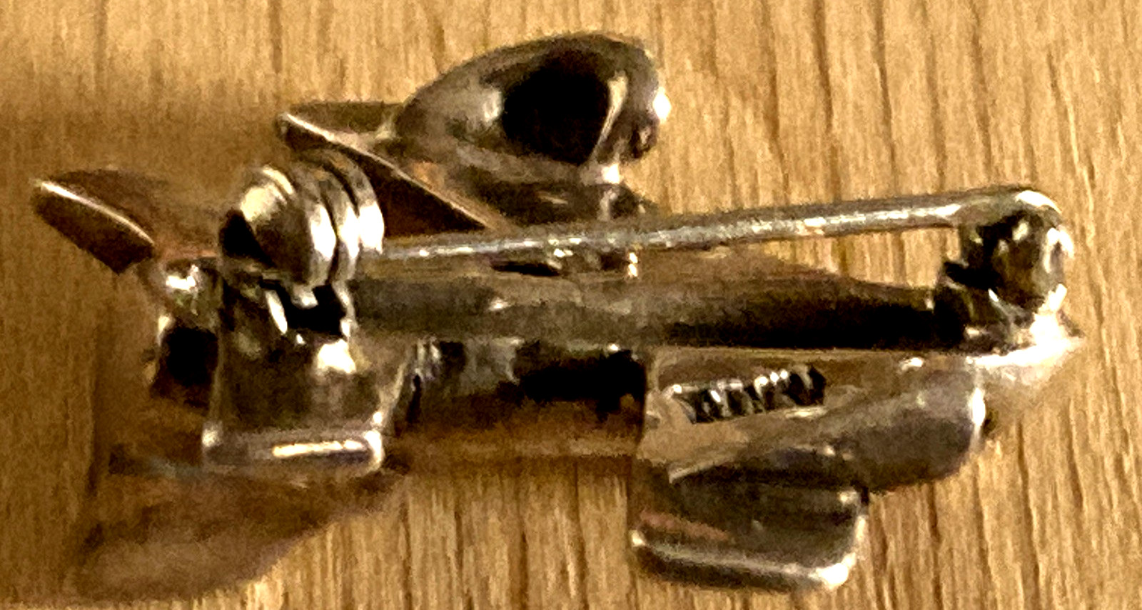 Sterling Silver Pwith Safety Clasp Koan War Era F–86 Sabre Fighter Jet
