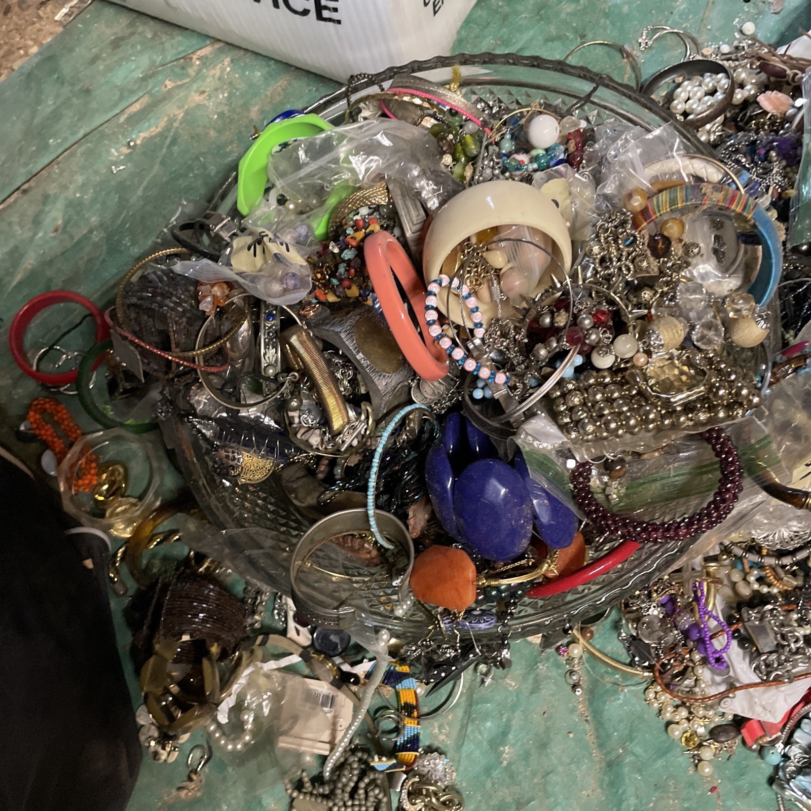 Huge Lot of Vintage to Modern Costume JEWELRY Lot Mixed Tangled , Crafted 20Lb