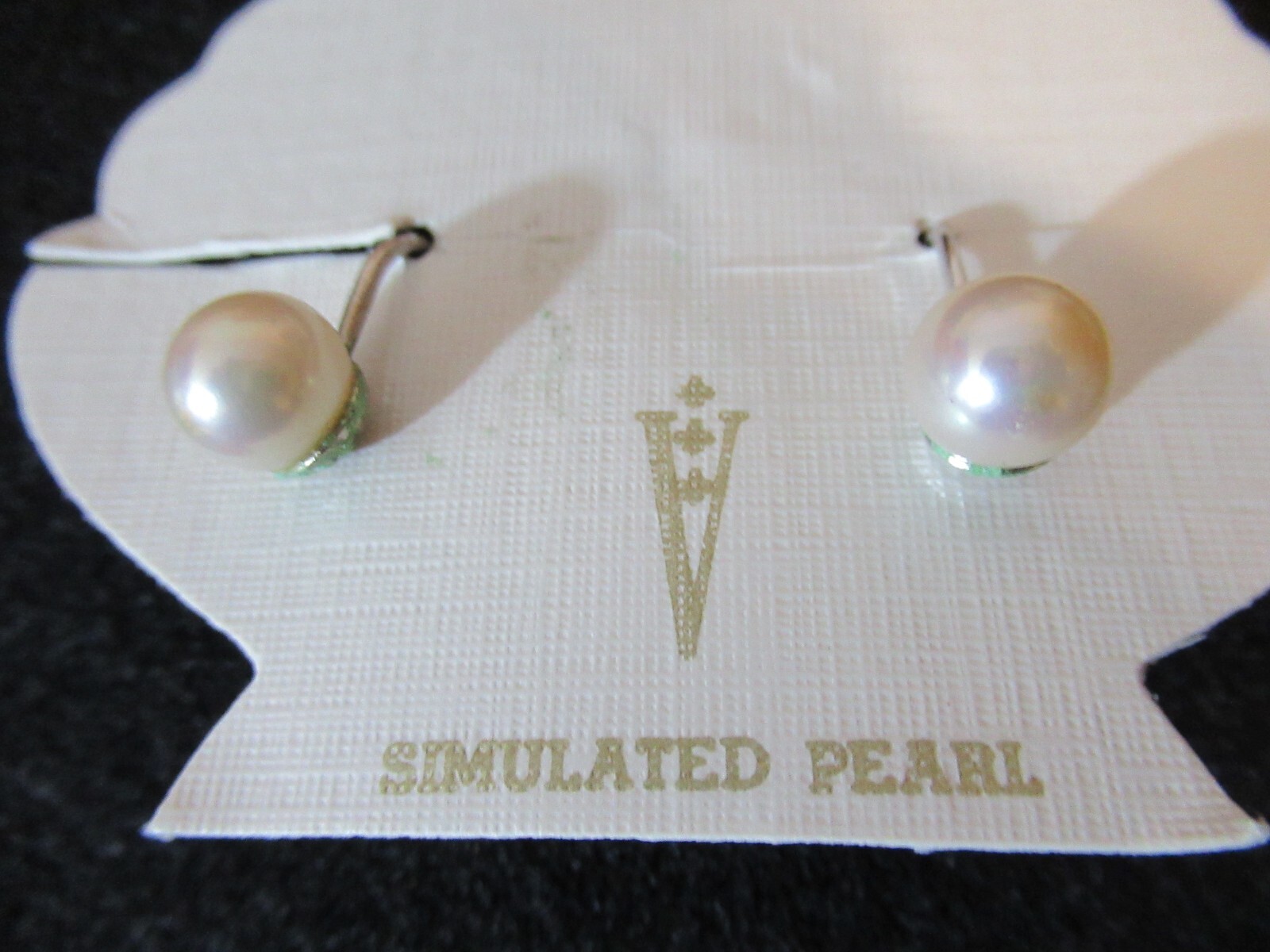 Vintage VENDOME Simulated Pears Earrings Adjustable Clip on NOS