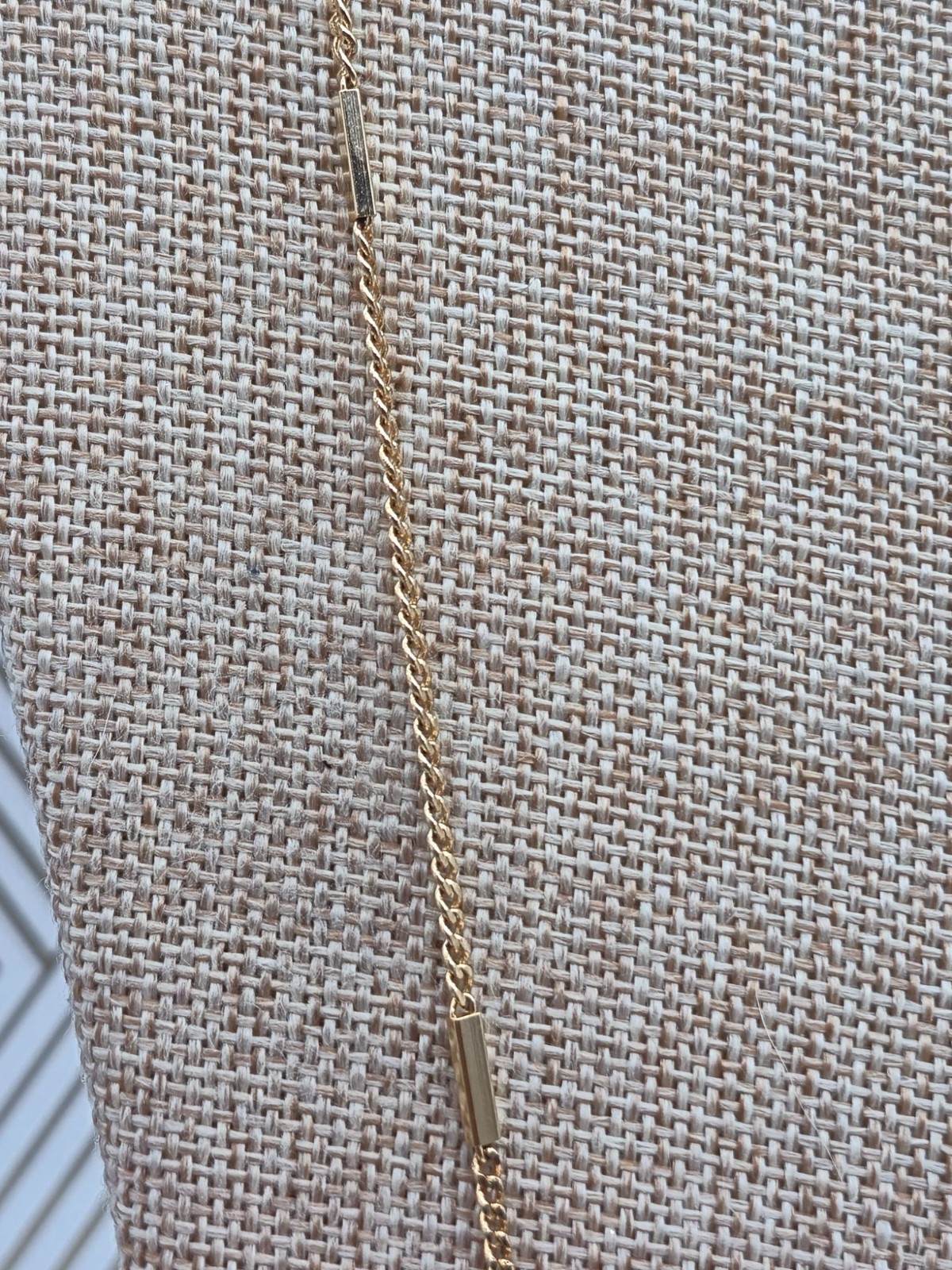 Vintage AVON Long Chain Bar Link Gold Tone Layering 32″ Necklace Minimalist