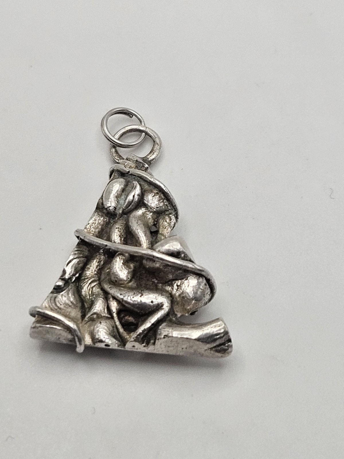 Vintage Brutalist Modernist Sterling Silver Pendant
