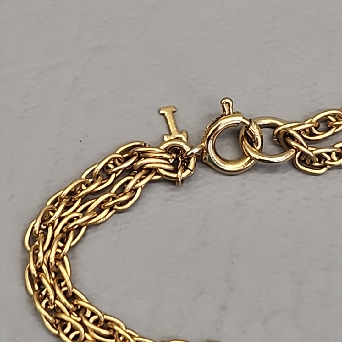 Vintage Chain Necklace Lot of 3 Gold Tone Heart Medallion Tassel 20-35″ Has Wear