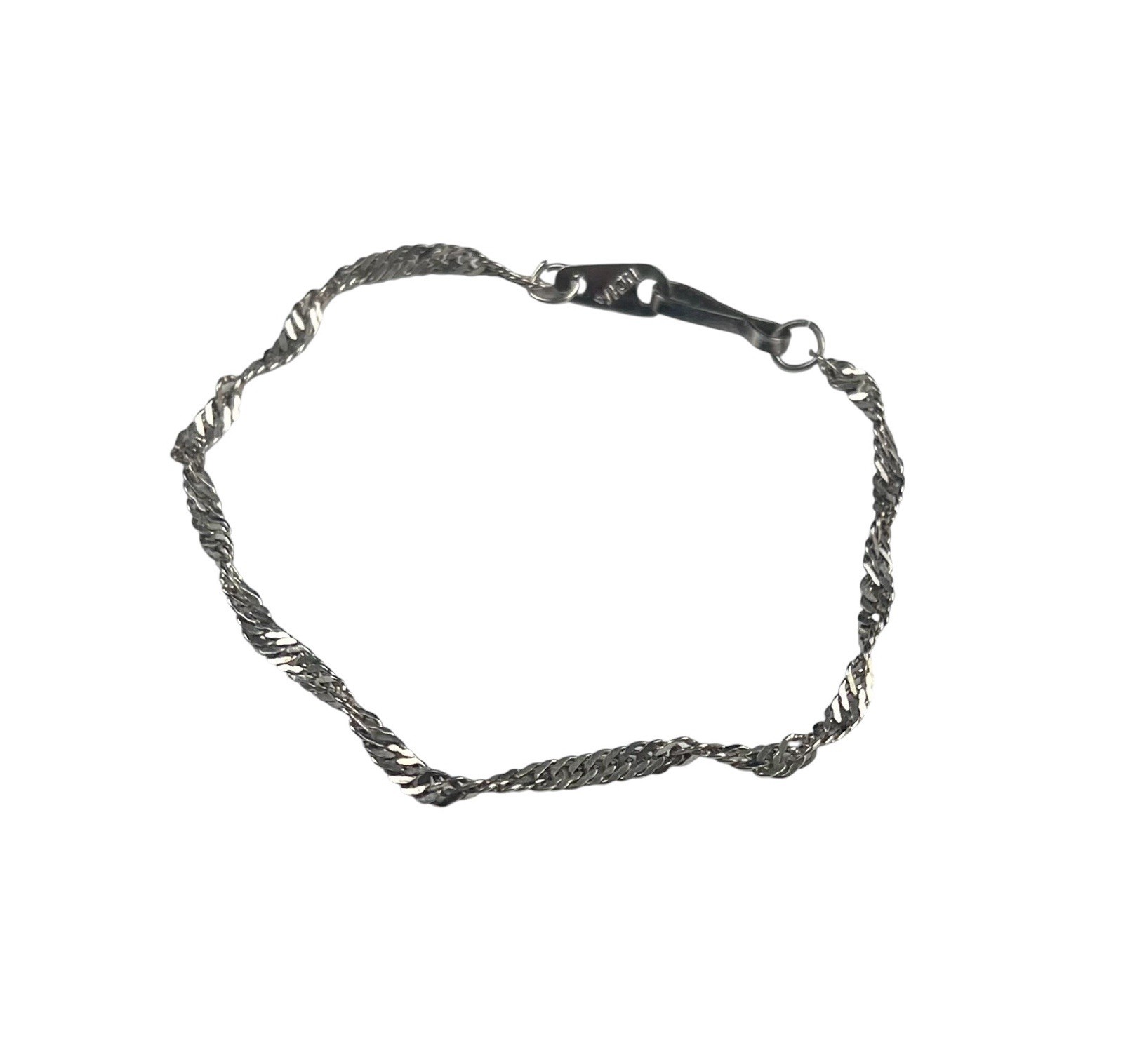 Vintage Silver-time Twist Bracelet 7″ Made By Avon Silver-tone