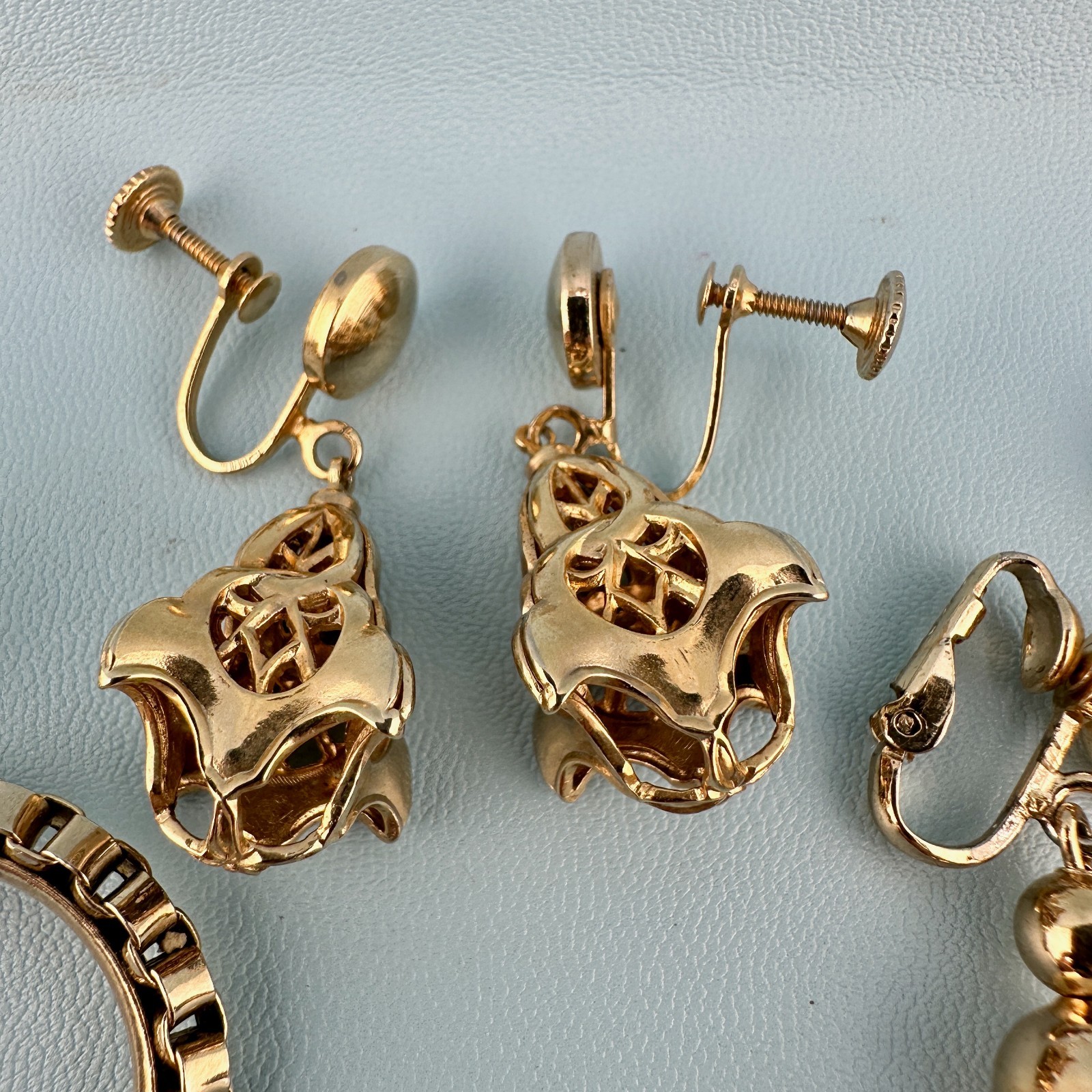 Vintage Earrings Lot Dangle Statement Balls Drop Hoop Etruscan Some Signed
