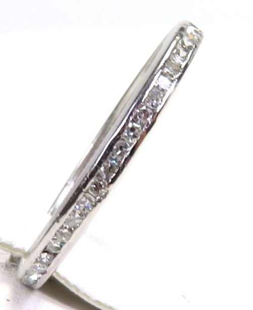 Antique Deco 1920’s Wedding Eternity Platinum Band Ring Size 6.25 UK-M EGL USA