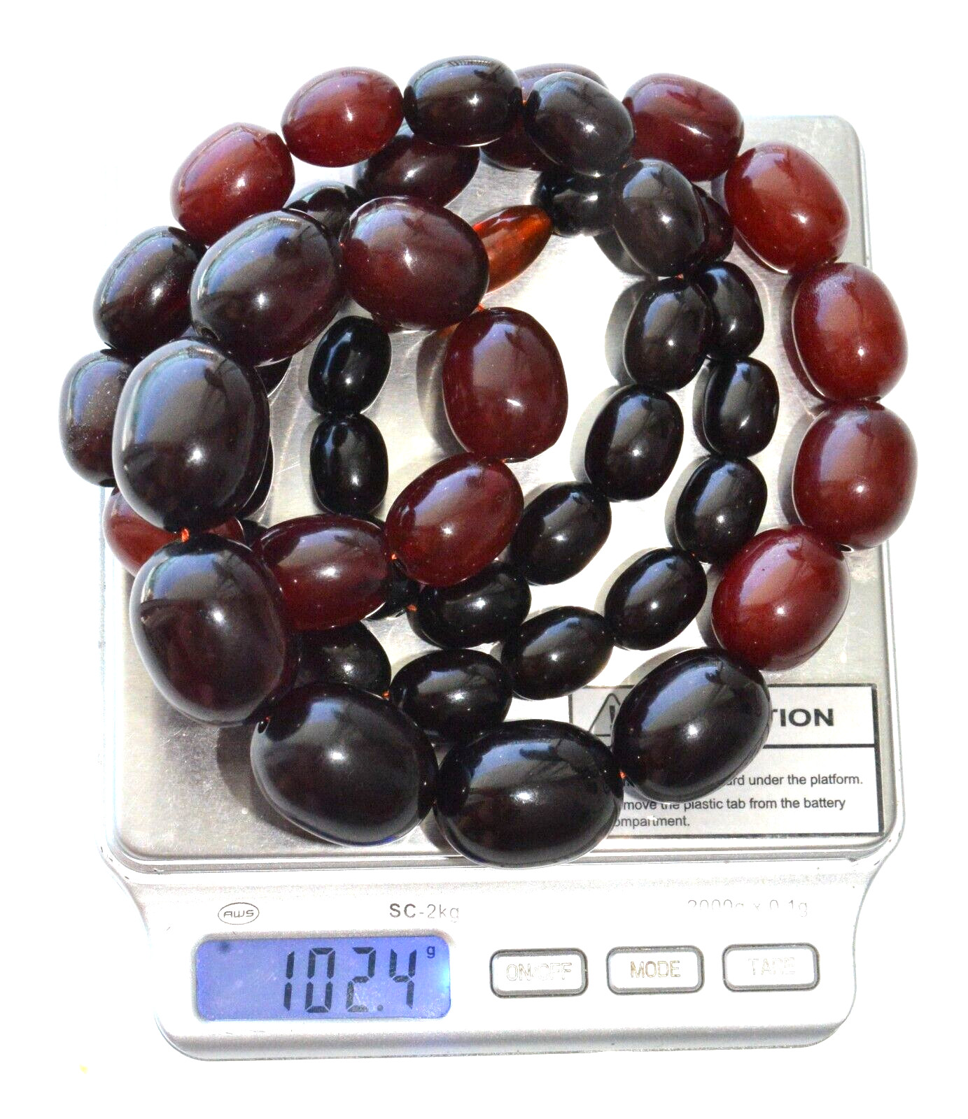 ✅80cm =102gr RUSSIAN SOVIET BALTIC AMBER BEAD NECKLACE 琥珀 BRACELET STONE PENDANT