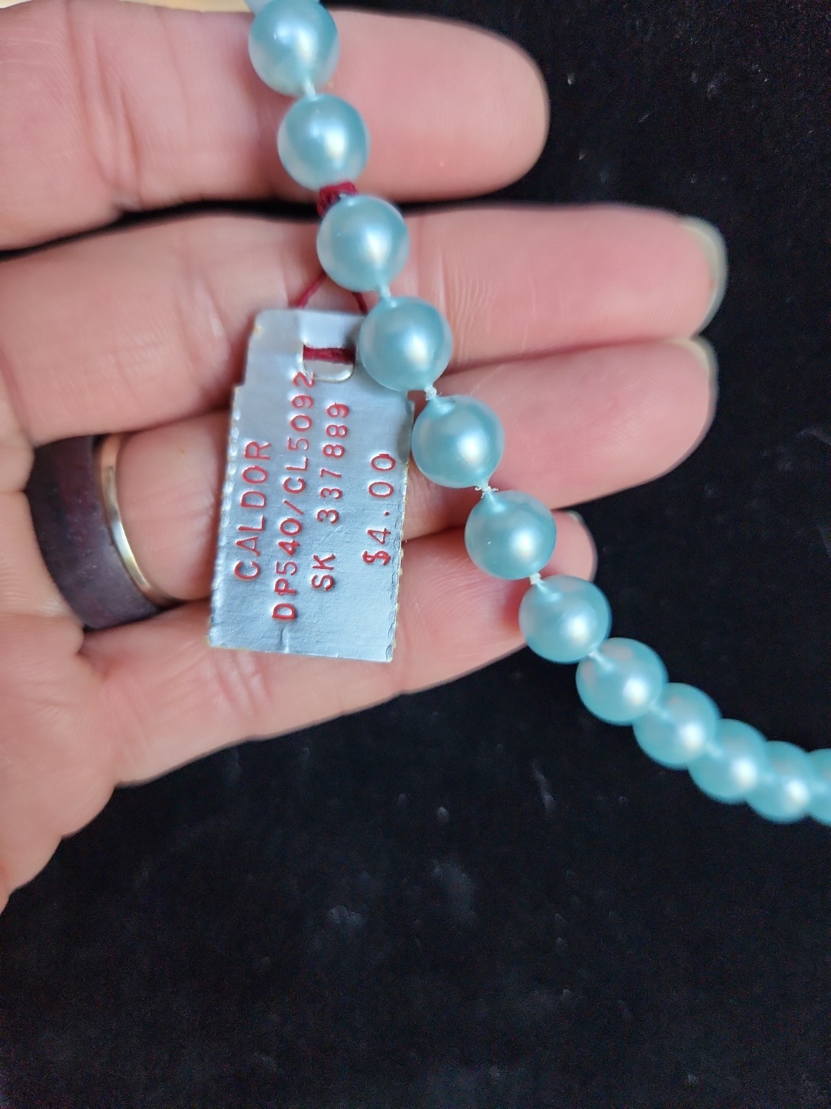 Vintage Vendome Pale Blue Beaded Necklace Bracelet and Clip Earrings – NOS LOT