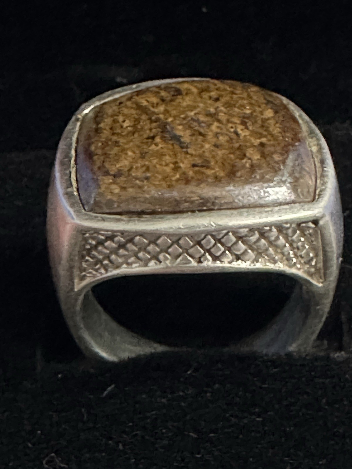 Vintage Signed Barse 925 Sterling silver Ring With Brow Stone Size 7