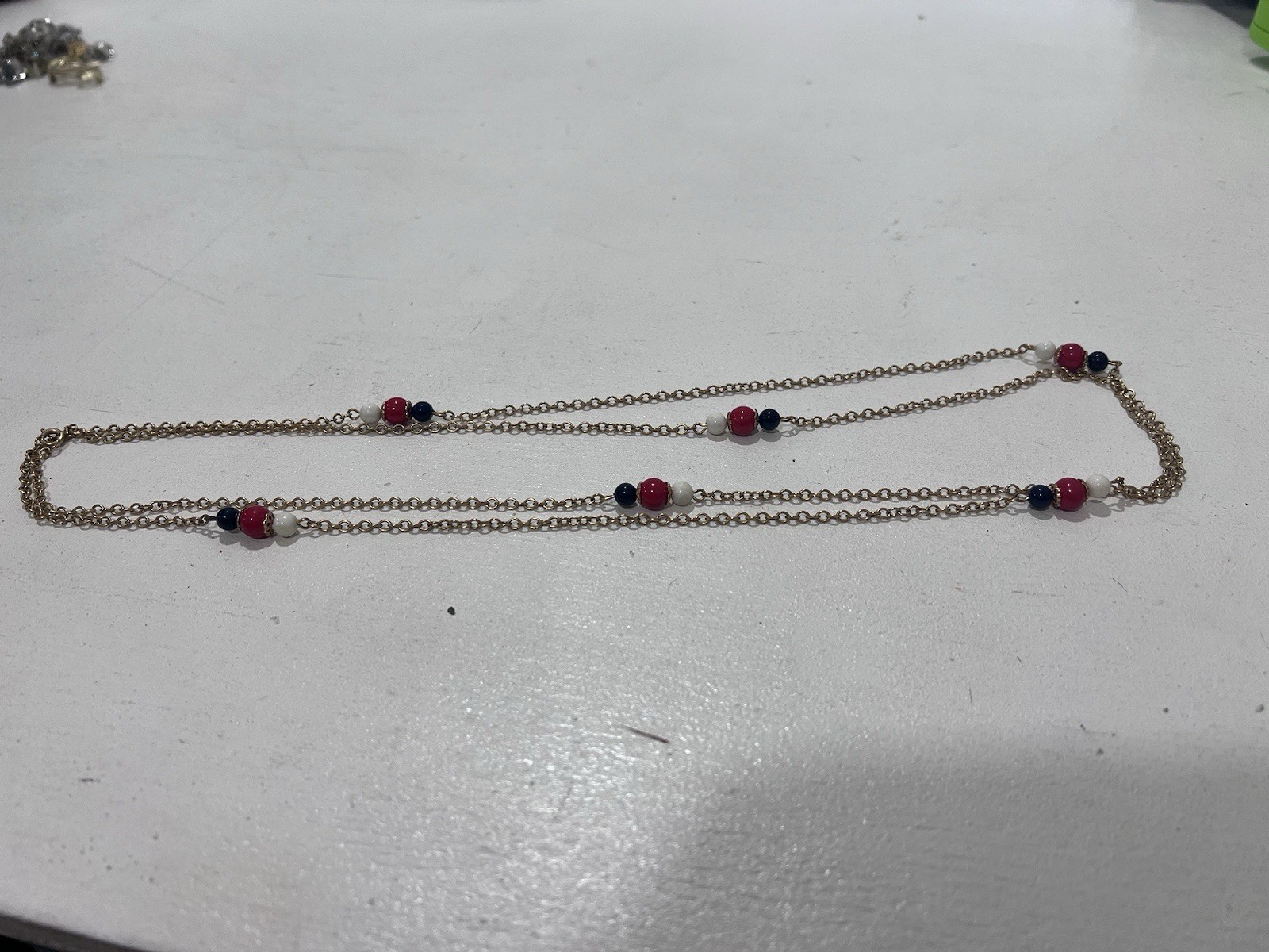 Vintage Gold Plated w/Red / White / Black