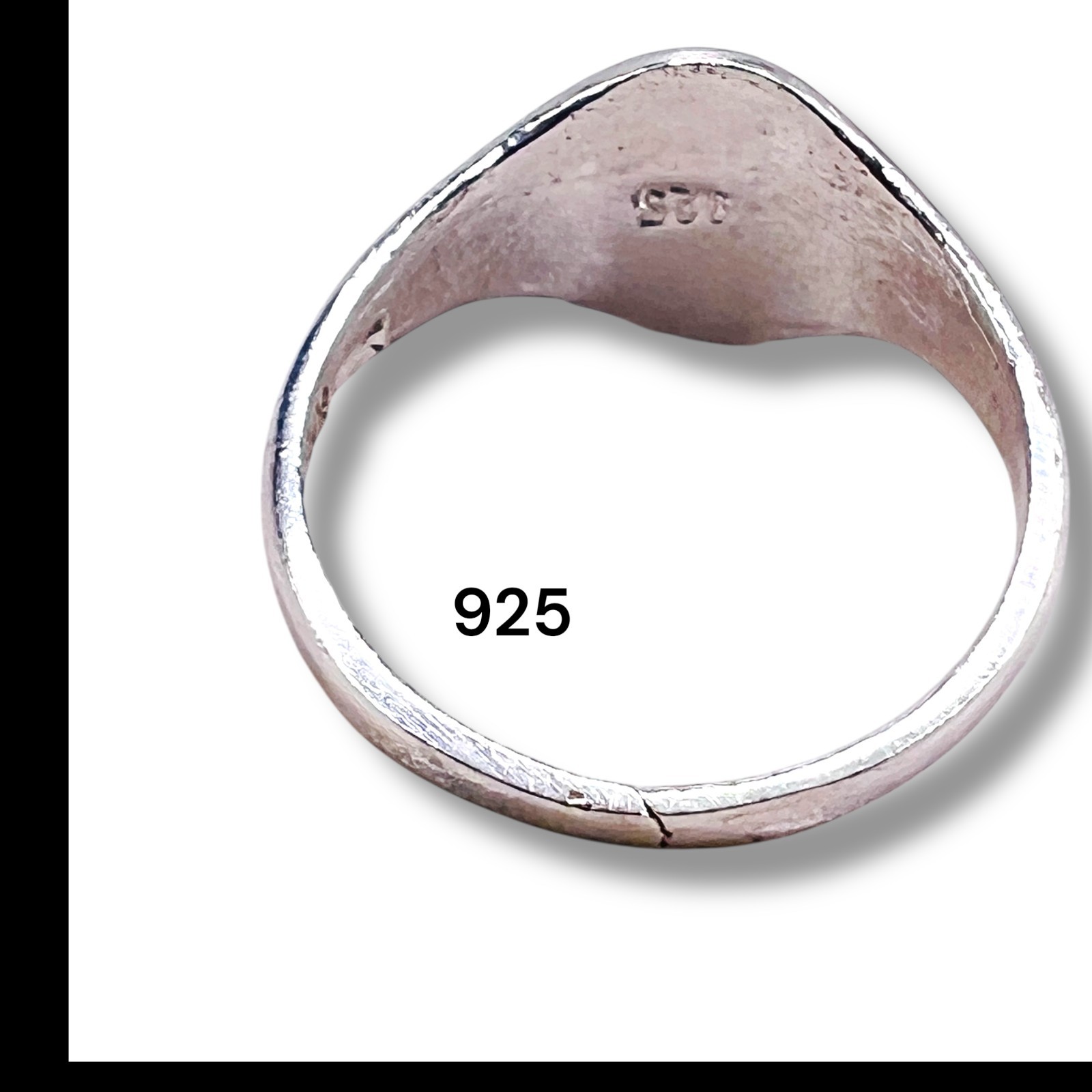 Initial Letter P Signet 925 Sterling Silver Child Woman Pinky Ring Size 3.5