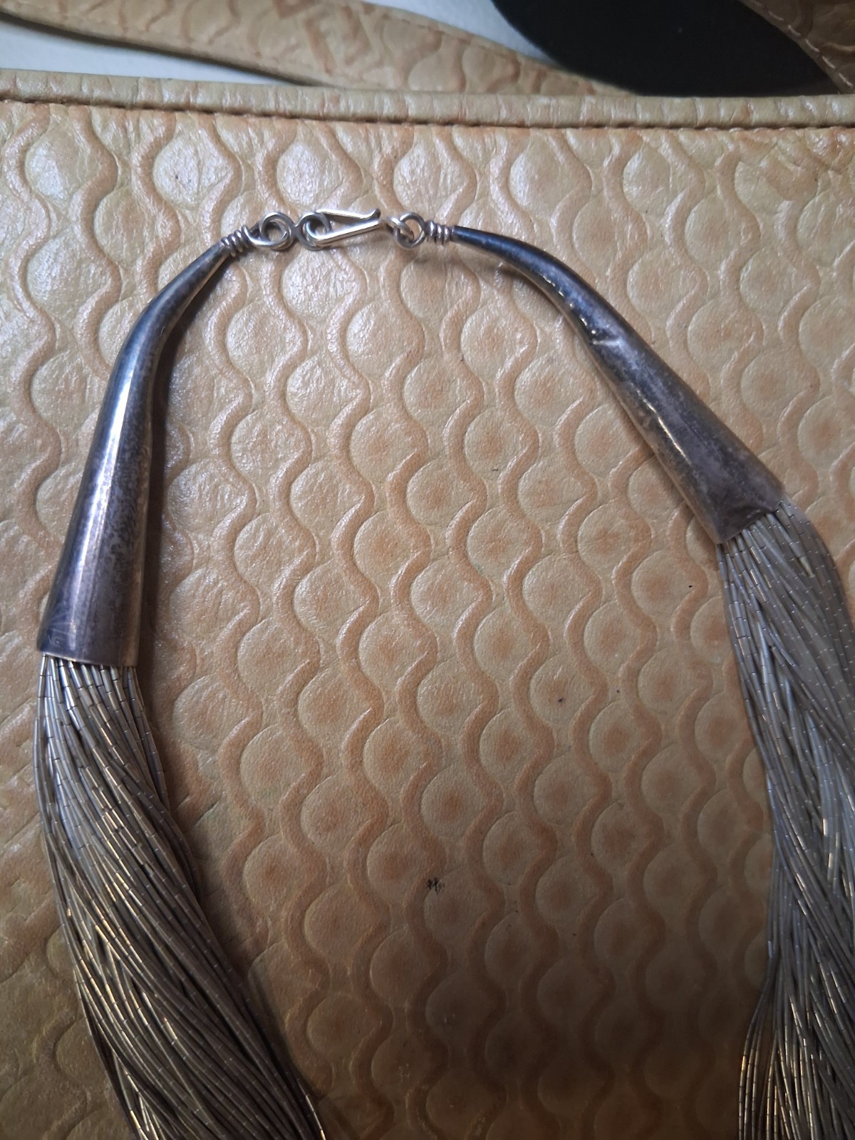 AMAZING 100 Strand Liquid Silver Necklace 16in