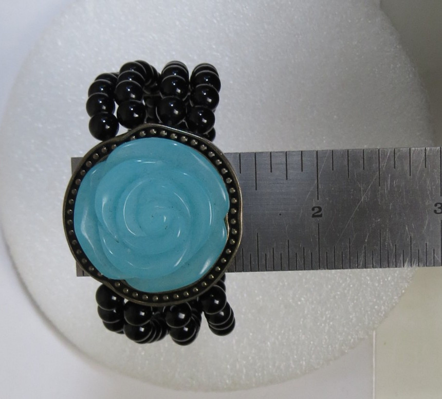 Carved Rose 4 In 1 Bracelet Interchangeable / Replaceable Magnetic Stones