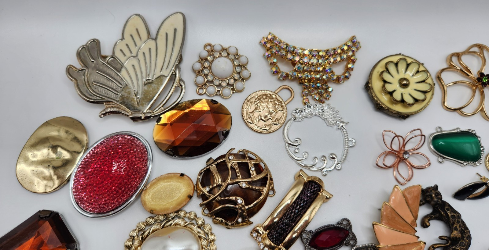 Craft Jewelry Pieces Junk Drawer Lot 50 Different Pieces