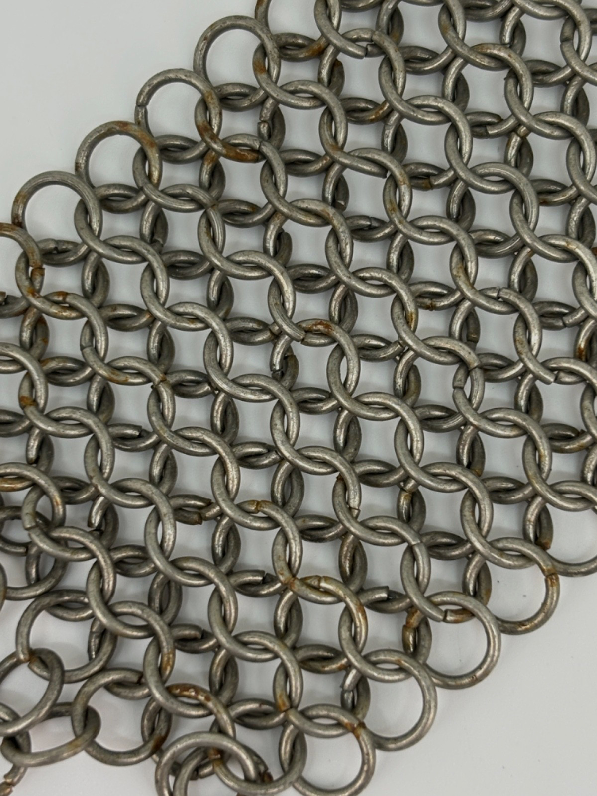 Vintage STELLA MCCARTNEY Silver Mesh Metal Wire Wide BRACELET w/ Charm