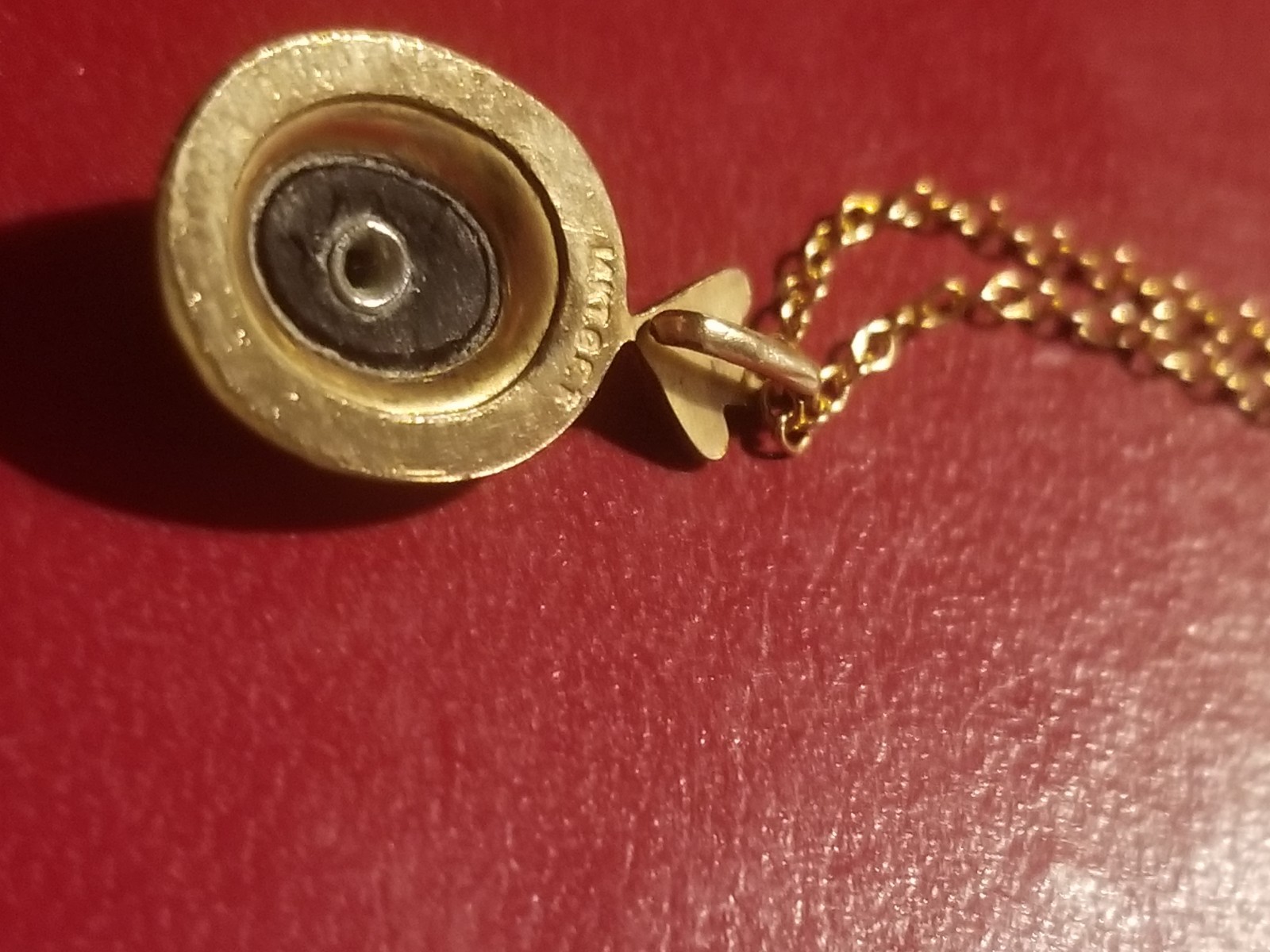 Antique Victorian Onyx And Diamond? Mourning 14k Gold Filled Pendant Necklace