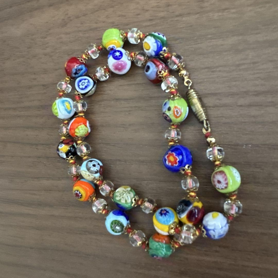 [Excellent Condition] Italy Venetian Glass Necklace, Italy, 45cm